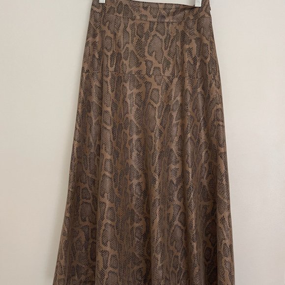 Snake Print Pleather Skirt - Picture 2 of 2